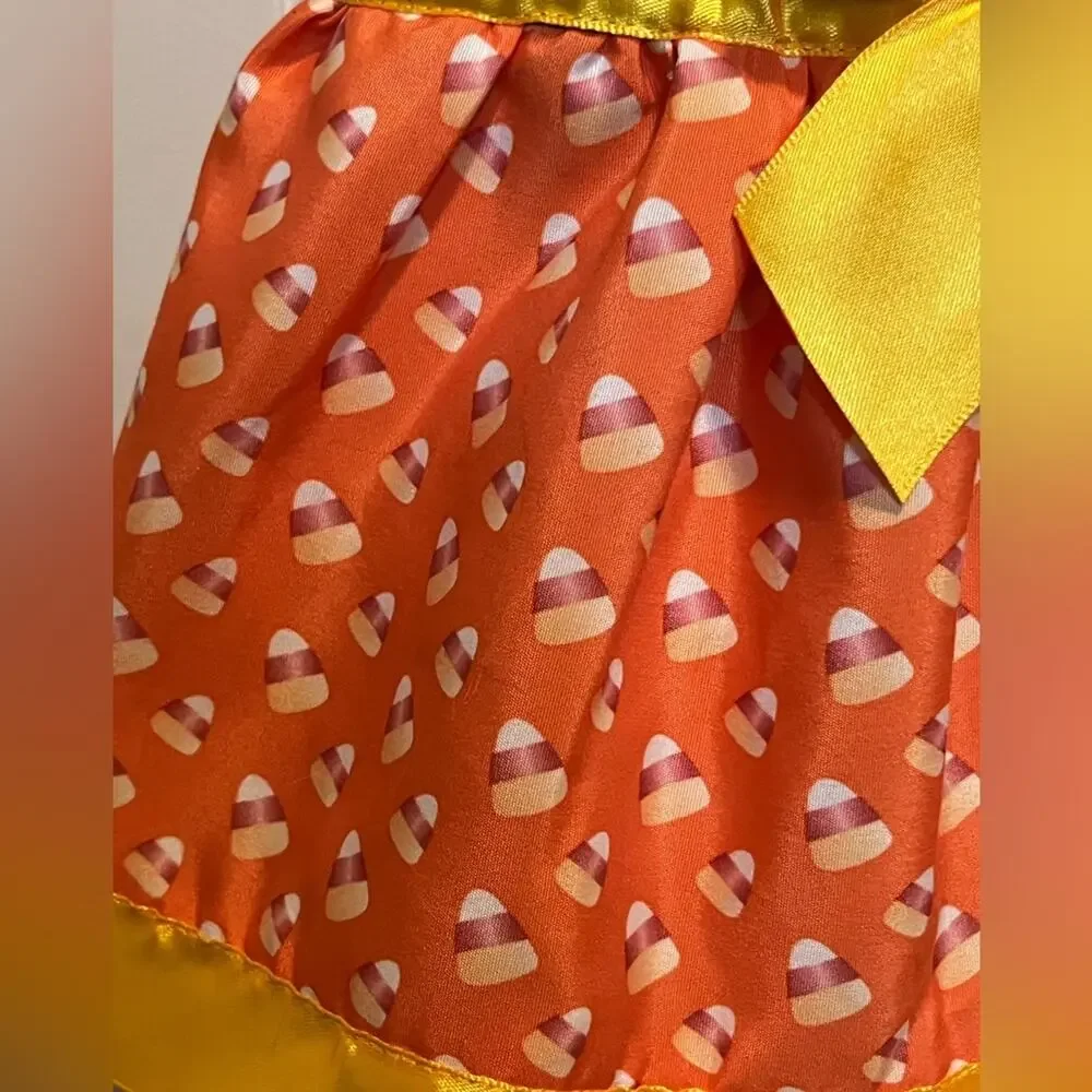 Bootique Wicked Sweet candy corn dog dress, size small